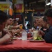 U.S. Marines Share A Meal With New York Firefighters
