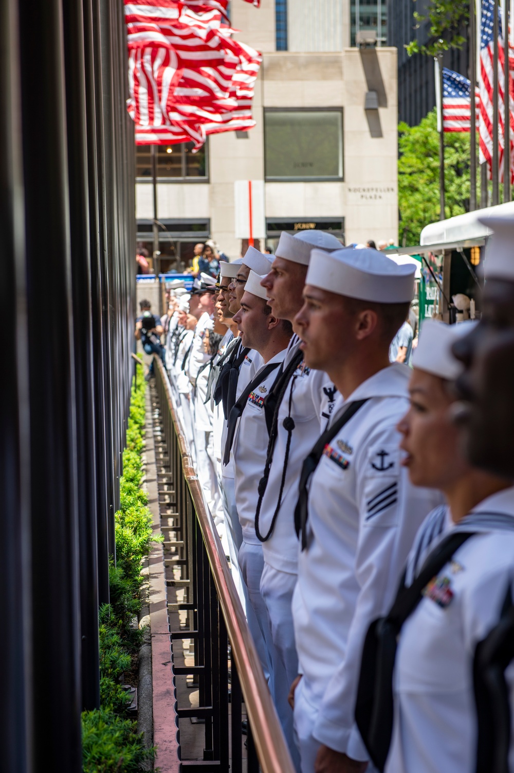 Sea Service Personnel Attend Appreciation Event at Rockefeller Center