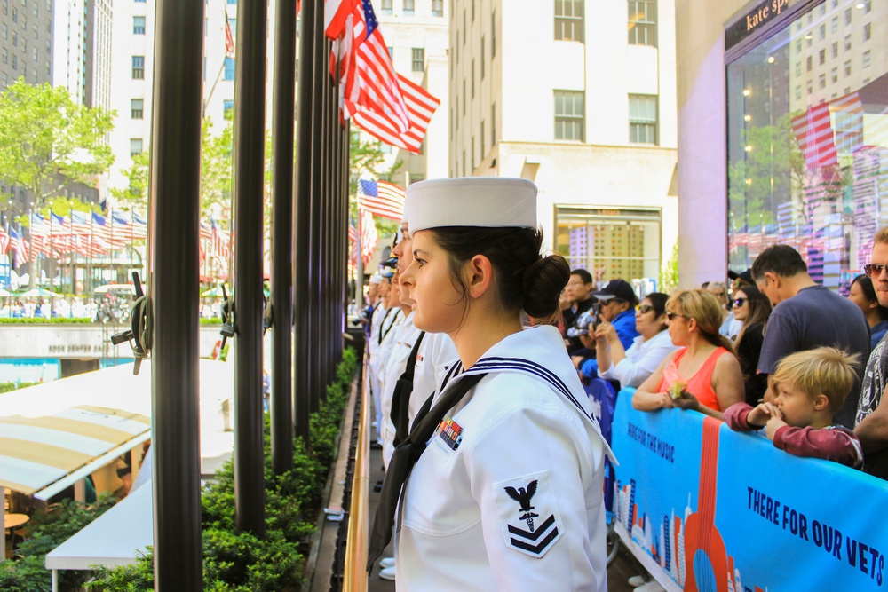 Sea Service Personnel Attend Appreciation Event at Rockefeller Center