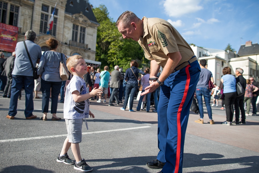 1st Marine Division Band concert at Chateau-Thierry