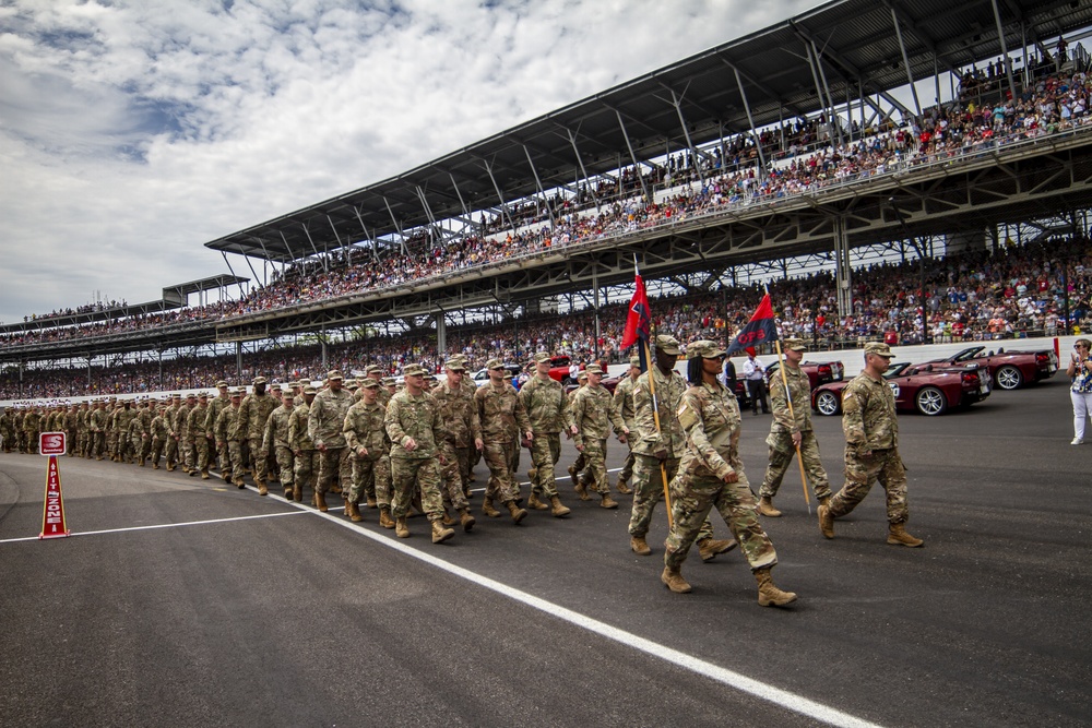 38th Infantry Division Departs from Indianapolis 500