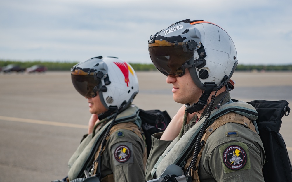 United States Air Force pilot takes highway to the danger zone during NE19