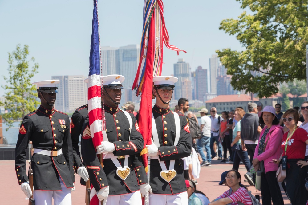 Marine Corps Silent Drill Team at Liberty Island