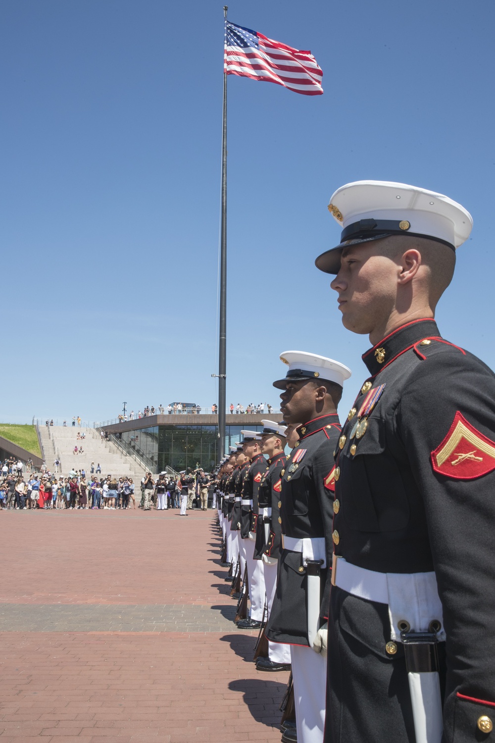 Marine Corps Silent Drill Team at Liberty Island