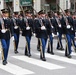 The United States Army Drill Team marches as part of Chicago Memorial Day Parade