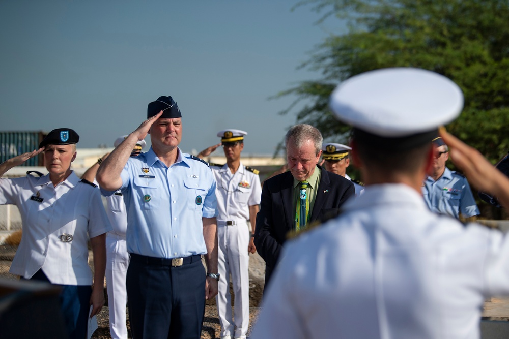 U.S. Embassy Djibouti, multinational military service members gather for Memorial Day