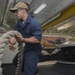 Nimitz Sailor Handles Mooring Line