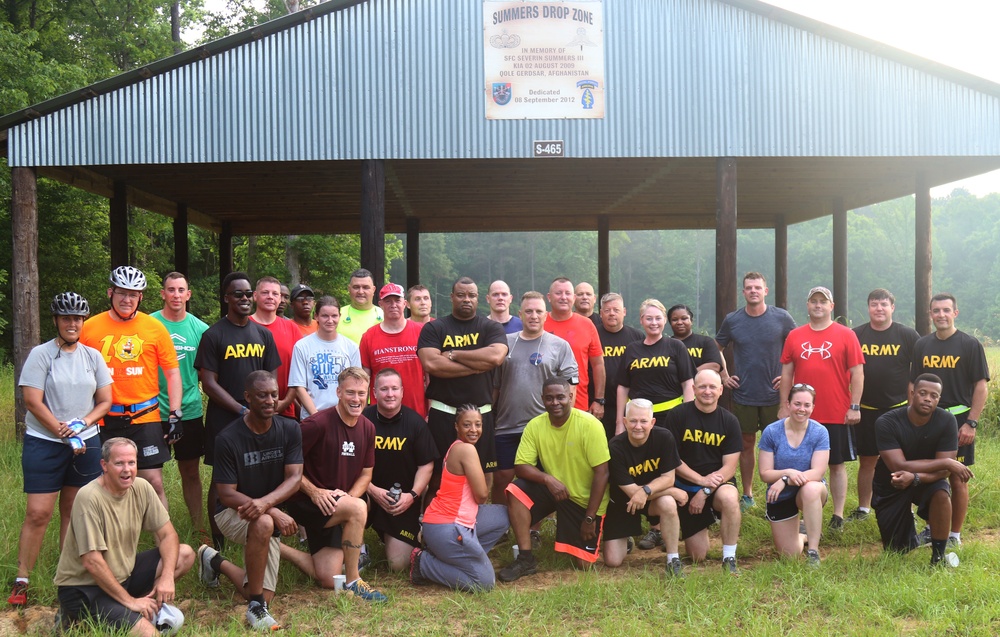 Group photo at Camp McCain