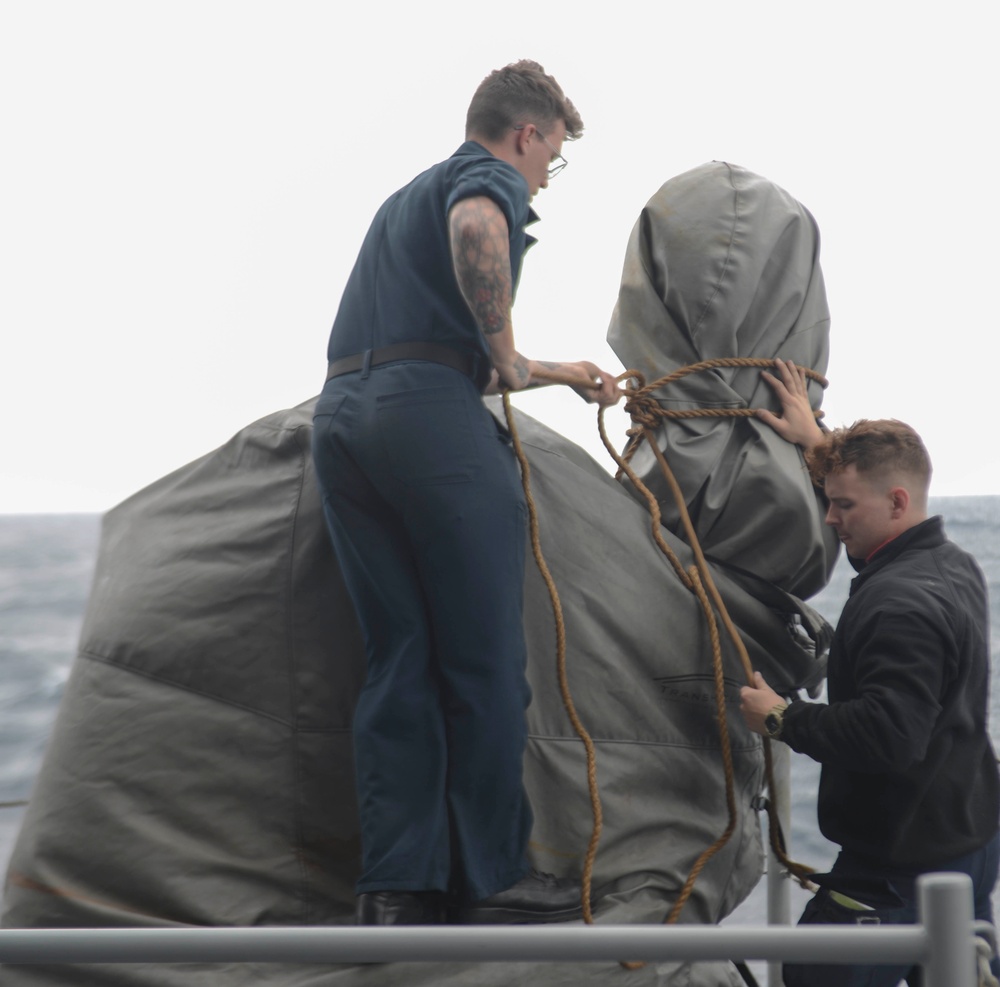 Nimitz Sailors Conduct Maintenance