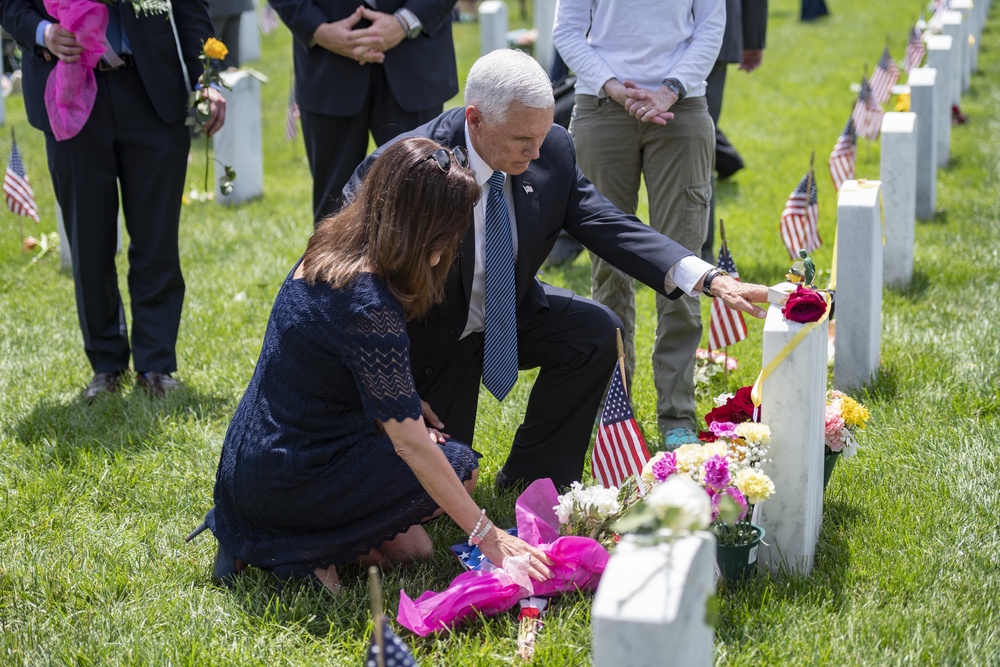 U.S. Vice President Mike Pence Visits Section 60 on Memorial Day