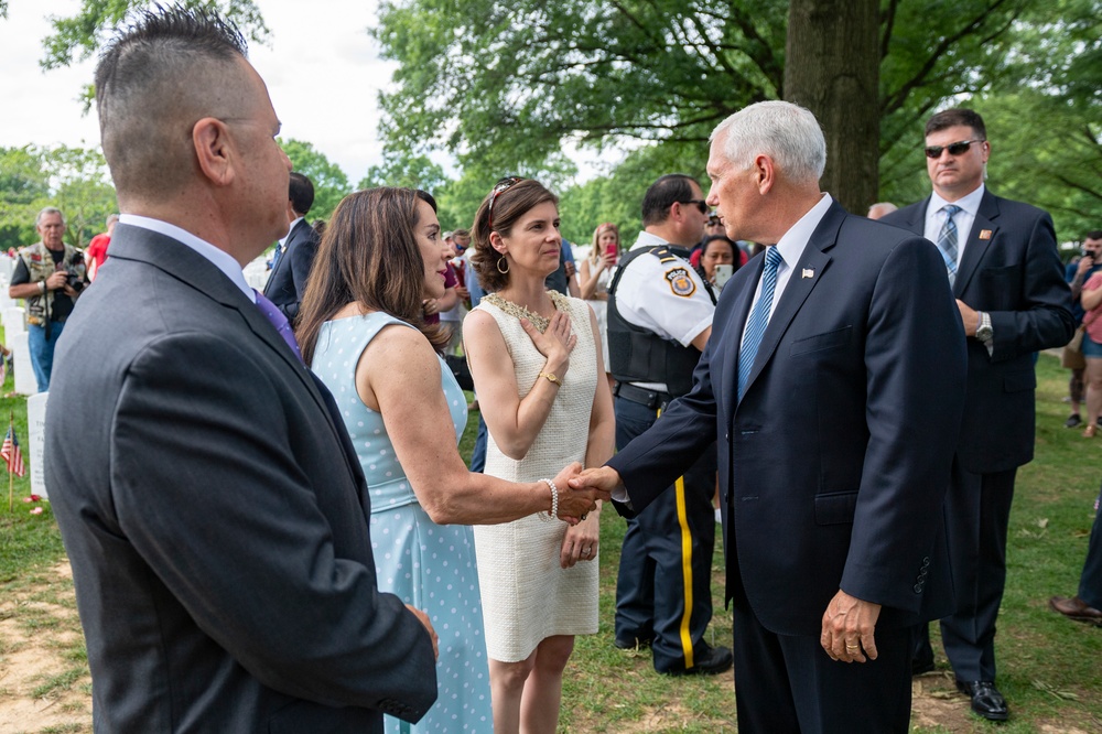 U.S. Vice President Mike Pence Visits Section 60 on Memorial Day