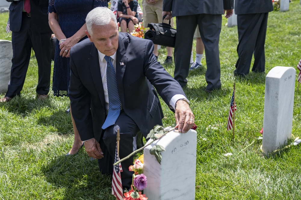 U.S. Vice President Mike Pence Visits Section 60 on Memorial Day