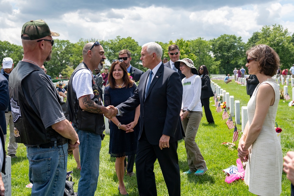 U.S. Vice President Mike Pence Visits Section 60 on Memorial Day