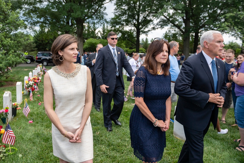 U.S. Vice President Mike Pence Visits Section 60 on Memorial Day