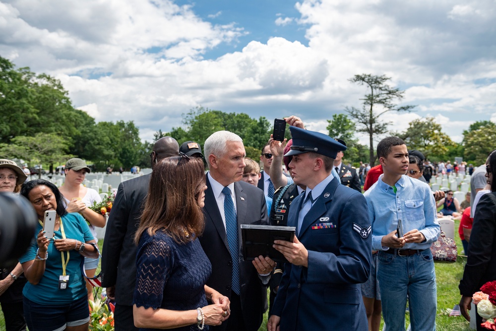 U.S. Vice President Mike Pence Visits Section 60 on Memorial Day