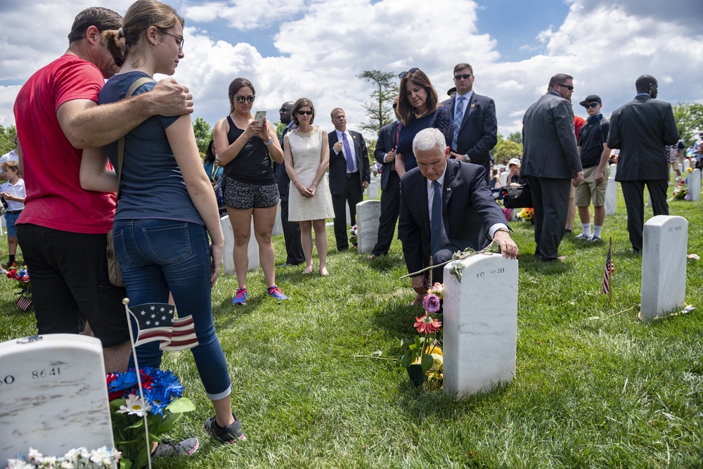 U.S. Vice President Mike Pence Visits Section 60 on Memorial Day