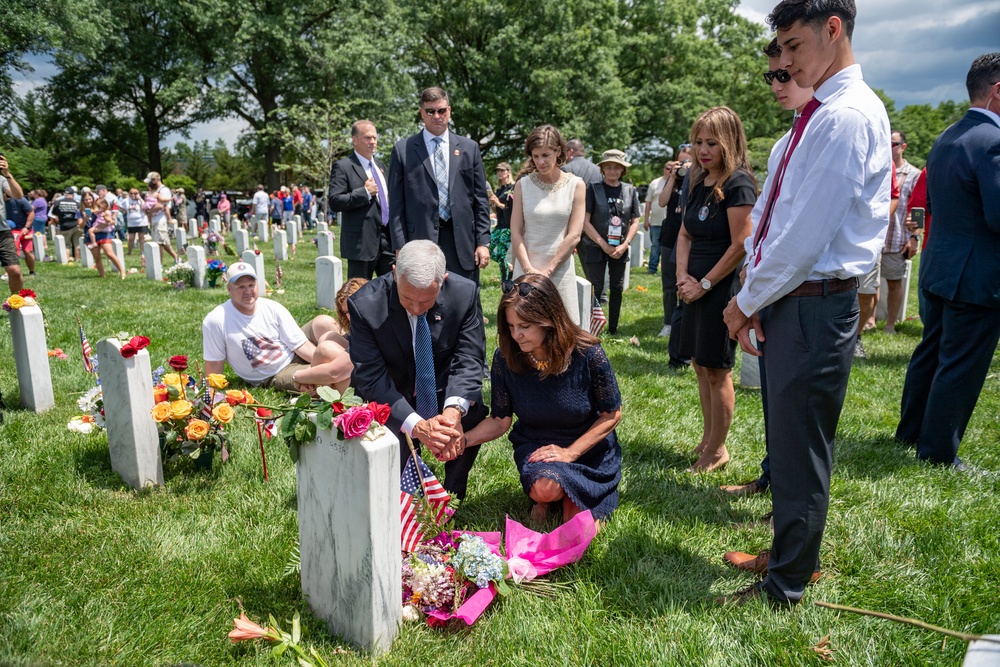 U.S. Vice President Mike Pence Visits Section 60 on Memorial Day