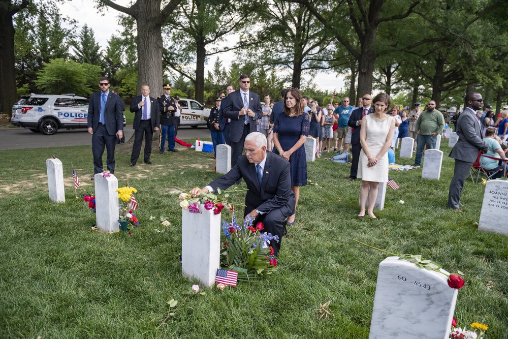 U.S. Vice President Mike Pence Visits Section 60 on Memorial Day