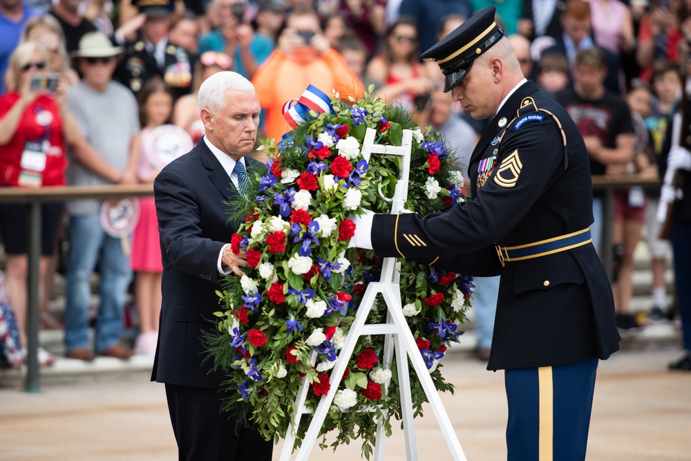 Vice President Pence Lays Memorial Wreath