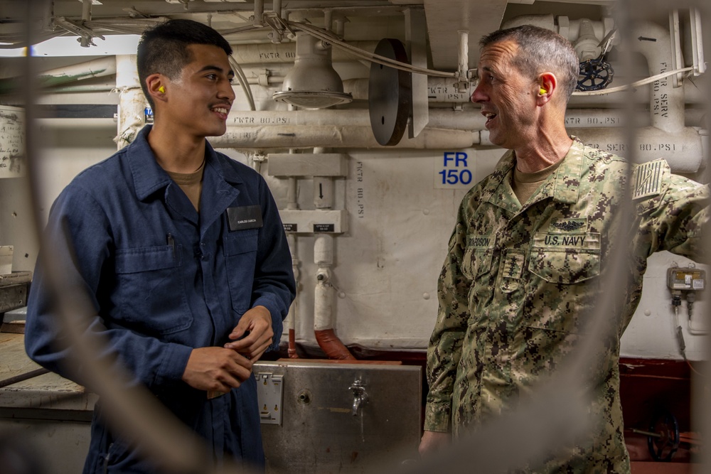 CNO Visits Ships, Speaks with Sailors in Hawaii