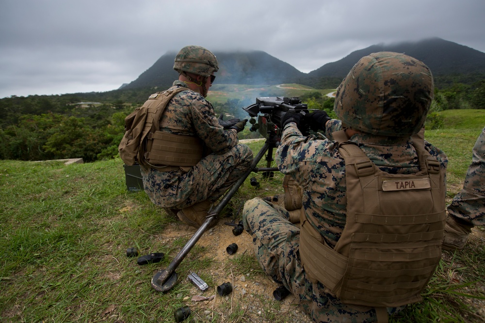 Weapons Company Marines build machine gun proficiency