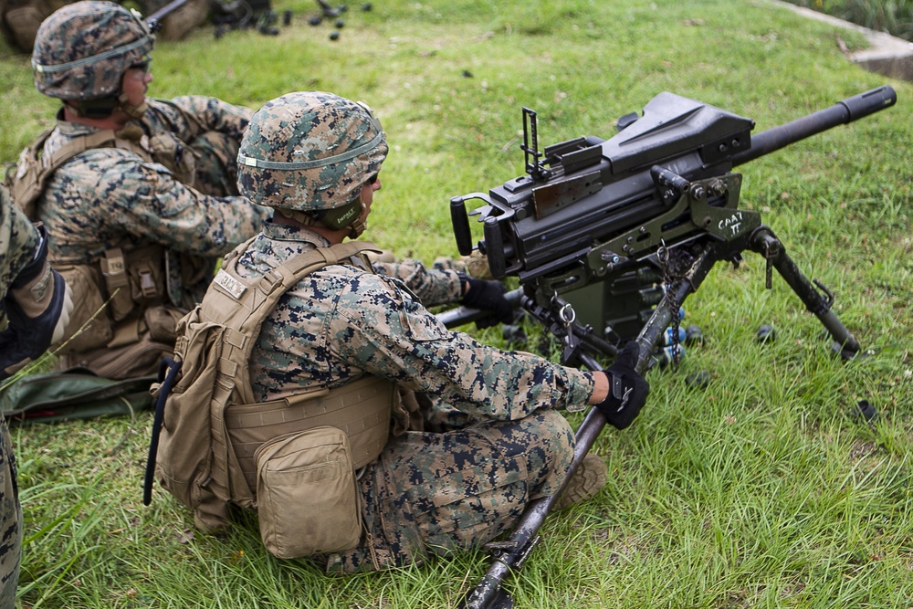 Weapons Company Marines build machine gun proficiency