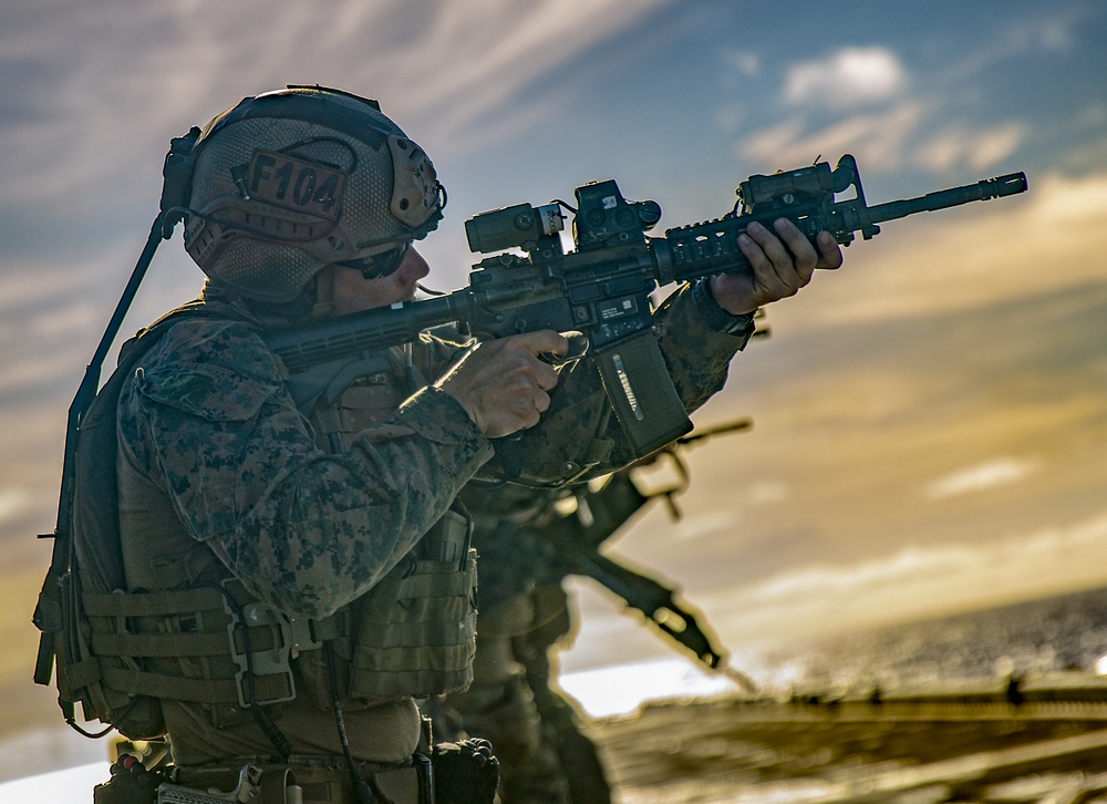 Maritime Raid Force flight deck live-fire exercise