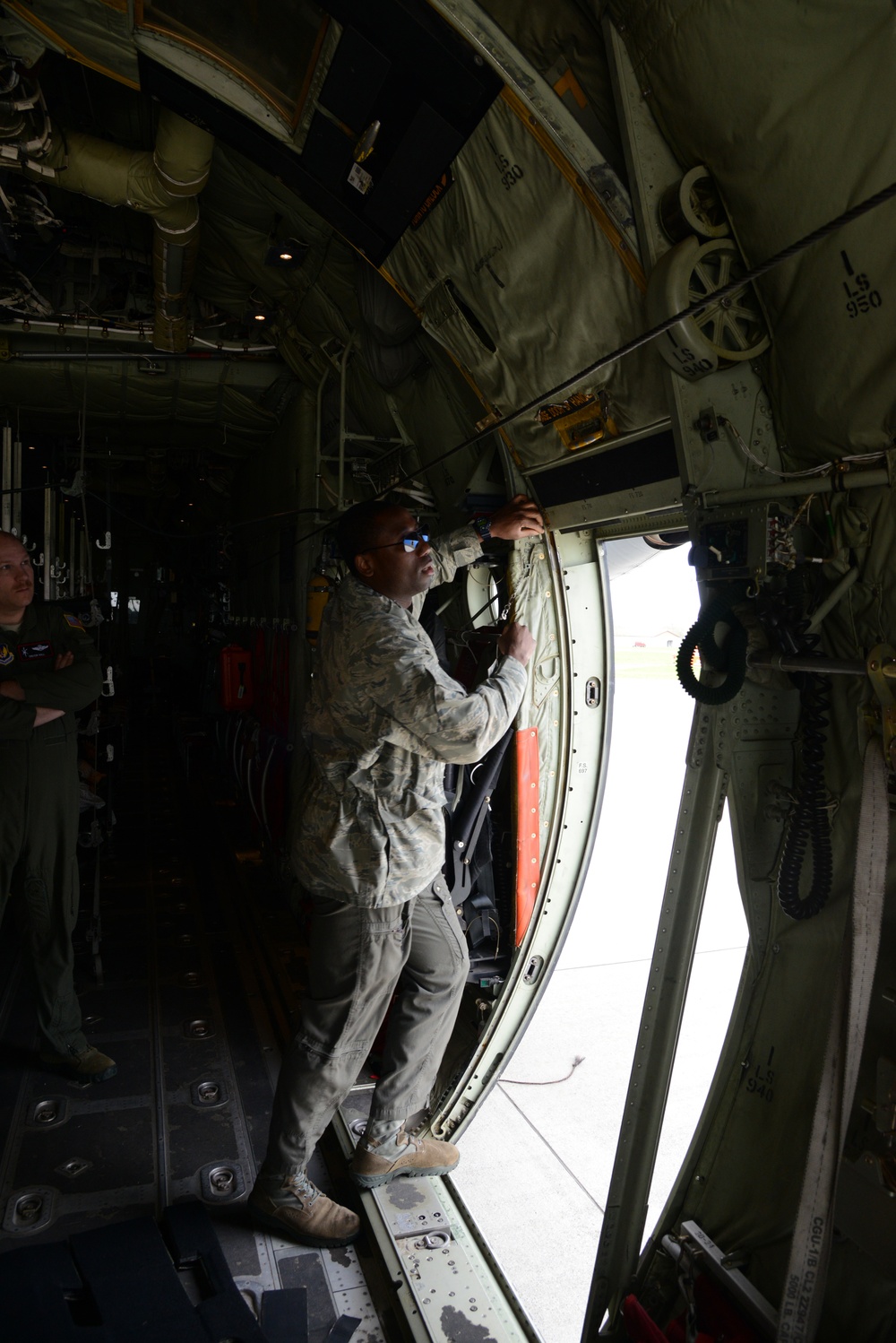 424th Air Base Squadron emergency situation exercise in C 130J Super Hercules Aircraft