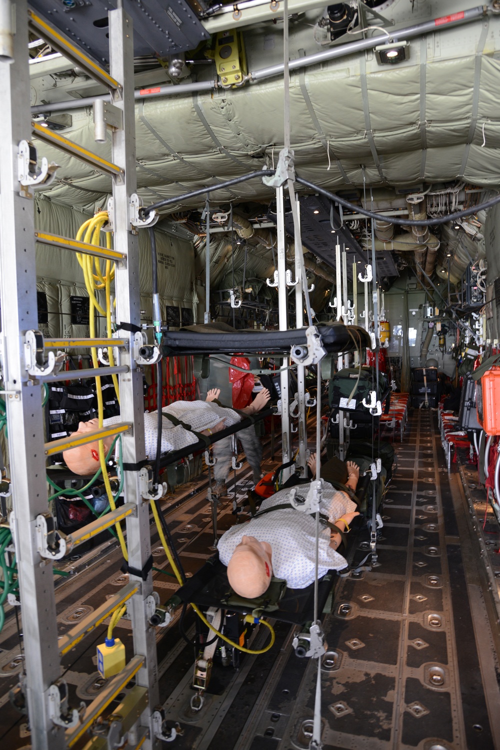 424th Air Base Squadron emergency situation exercise in C 130J Super Hercules Aircraft