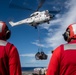 USS Harpers Ferry Conducts Vertical Replenisment