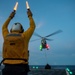 USS Harpers Ferry Conducts Vertical Replenisment