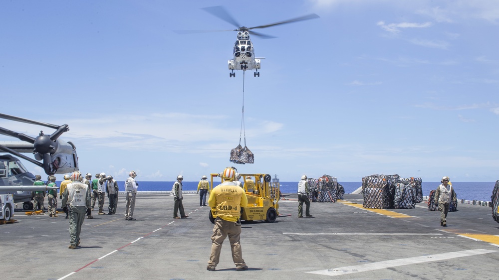 USS Boxer Vertical Replenishment-At-Sea