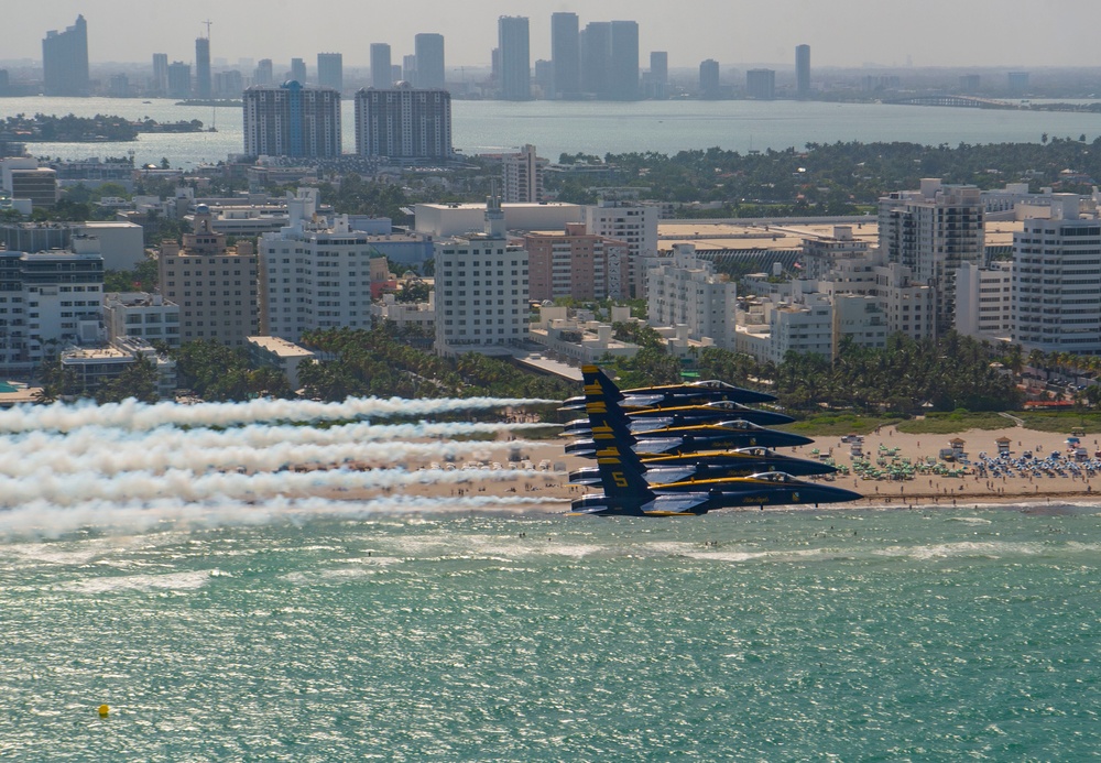 Blues Fly Over Miami