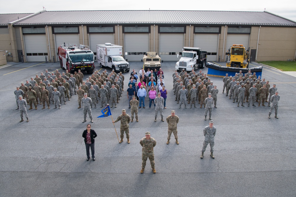 436th Civil Engineer Squadron group photo May 23, 2019