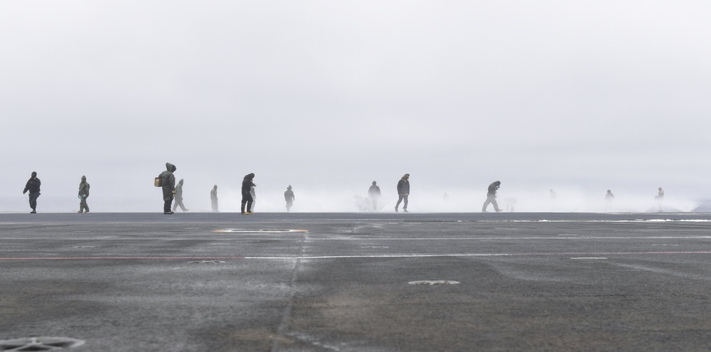 Nimitz Sailors Conduct Maintenance