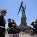 Marines perform at the Statue of Liberty