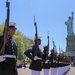 Marines perform at the Statue of Liberty