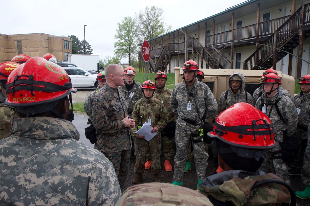 Senior Military Leader Visits Muscatatuck Urban Training Center