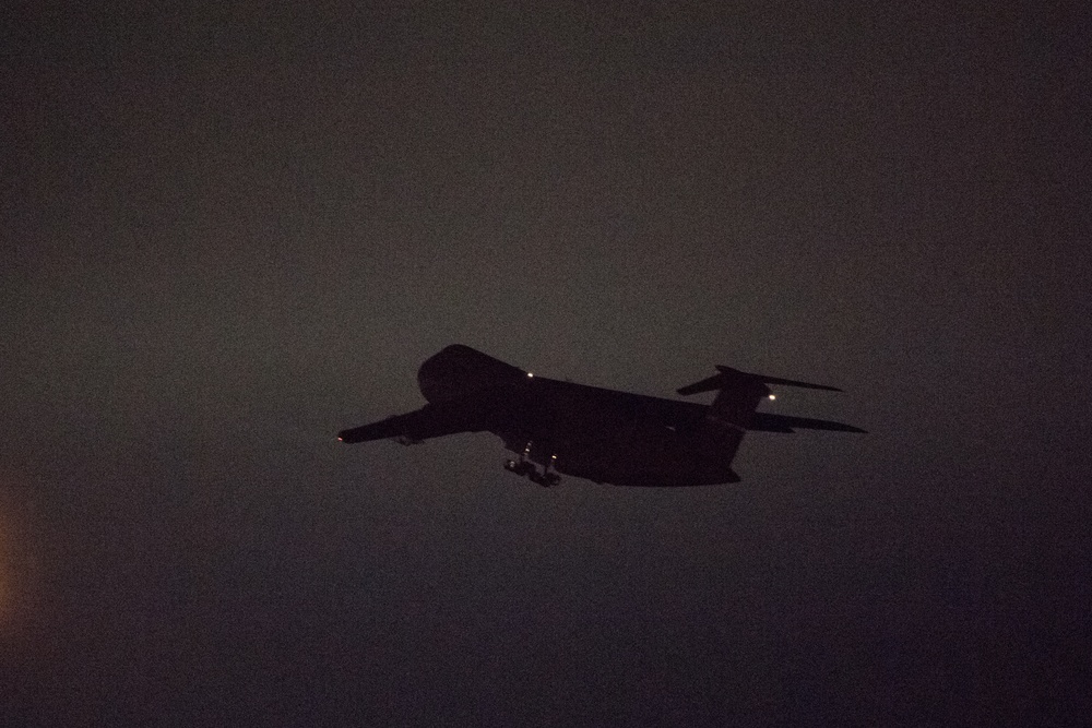 A C-5M Super Galaxy arrives at Barksdale