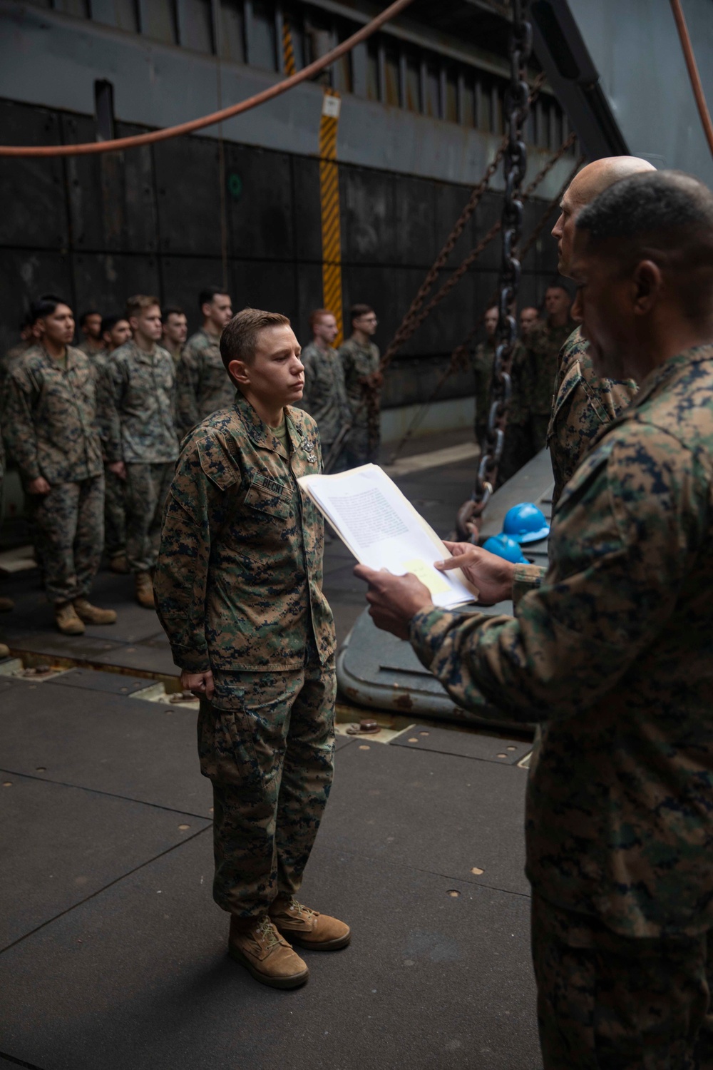 Combat Logistics Battalion 22 Navy and Marine Corps Achievement Medal Ceremony