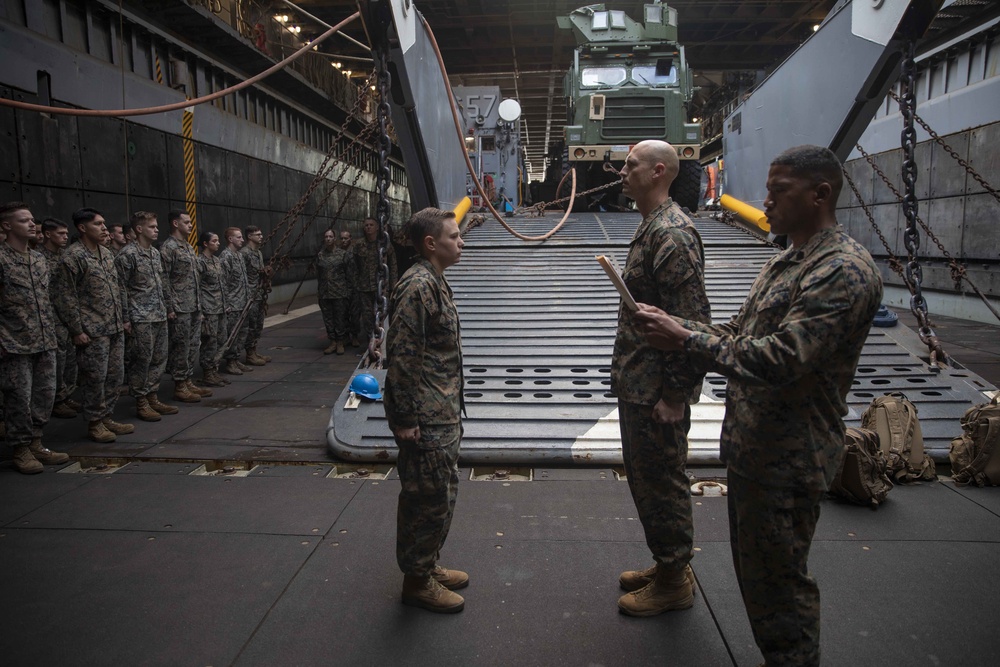 Combat Logistics Battalion 22 Navy and Marine Corps Achievement Medal Ceremony