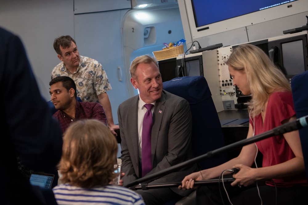 Acting Secretary of Defense Holds In-Flight Press Gaggle