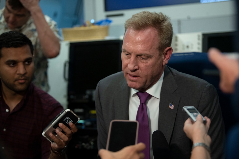 Acting Secretary of Defense Holds In-Flight Press Gaggle