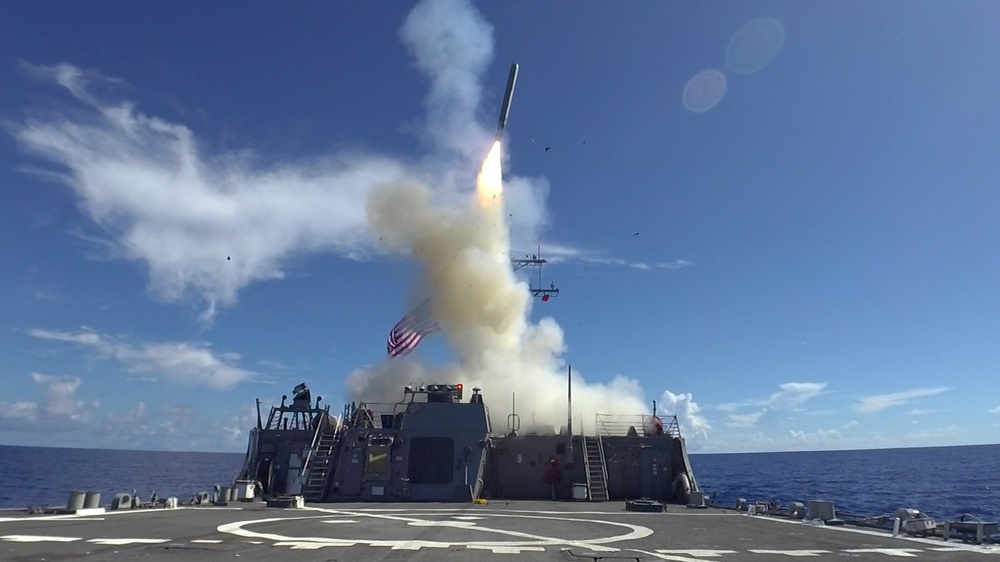 USS Curtis Wilbur Tomahawk Launch