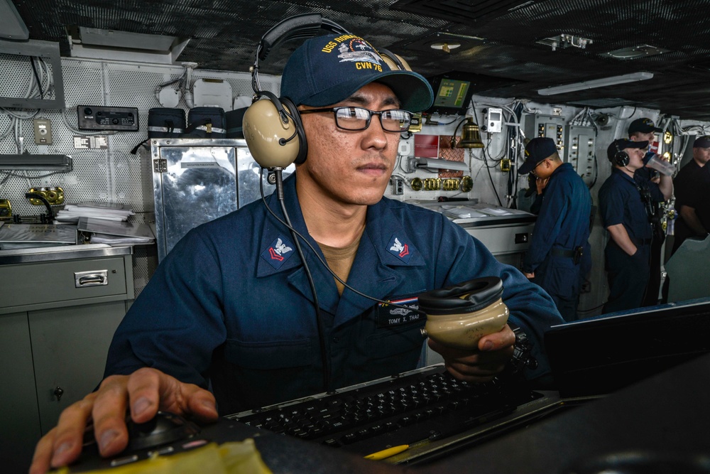 USS Ronald Reagan Underway Bridge Watches