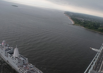 USS New York Departs 2019 Fleet Week New York