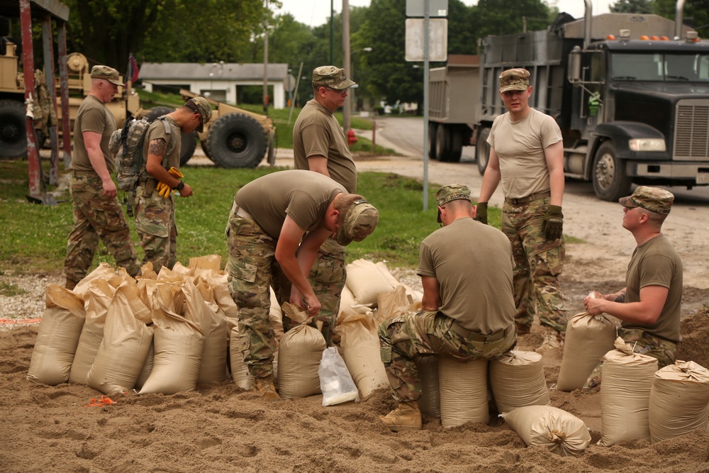 The Missouri National Guard responds to rising flood waters