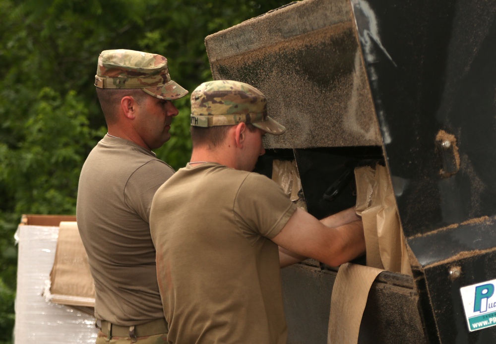 The Missouri National Guard responds to rising flood waters