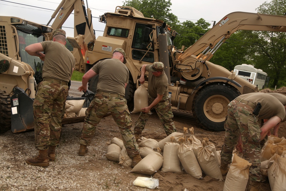 The Missouri National Guard responds to rising flood waters