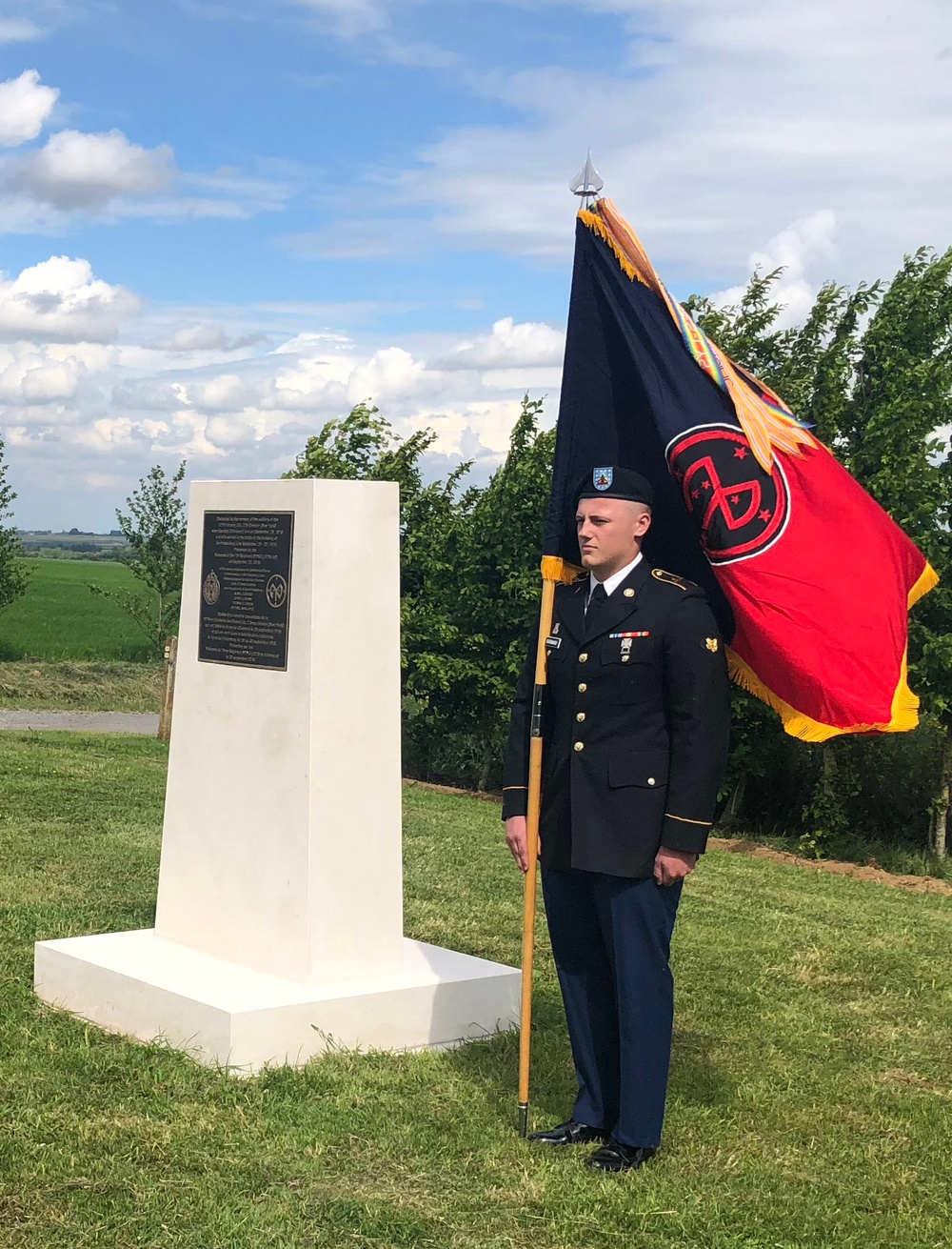 New York National Guard Soldiers salute WWI predecessors at memorial dedication in France